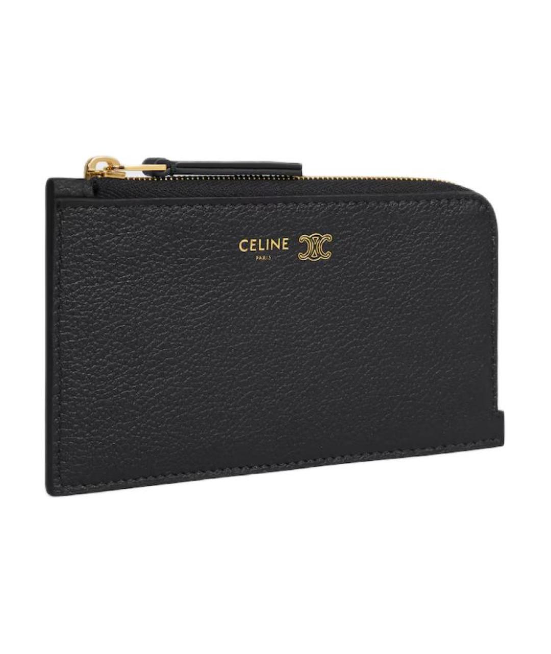 CELINE Черный кожаный кардхолдер, фото 2