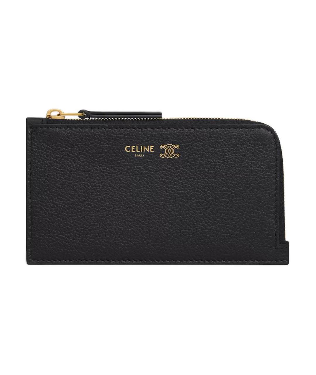CELINE Черный кожаный кардхолдер, фото 1