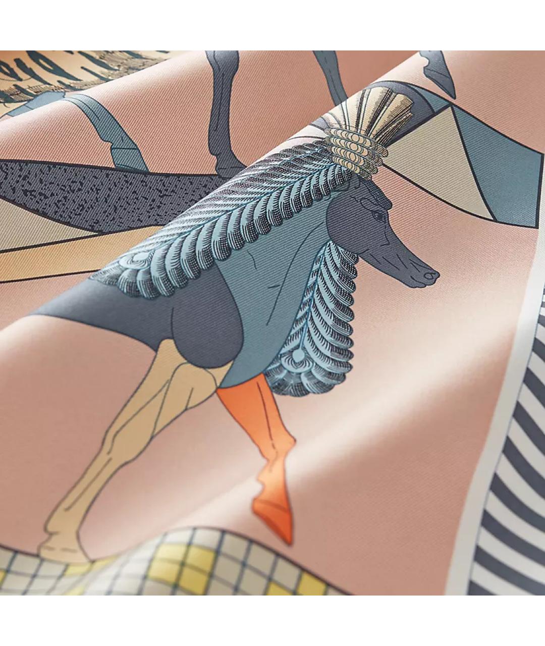 HERMES Мульти шелковый шарф, фото 2