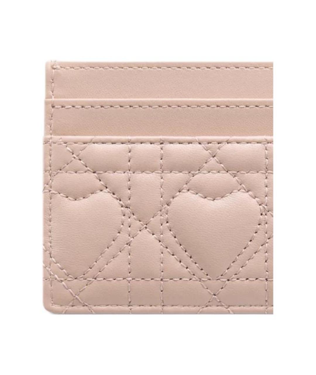 CHRISTIAN DIOR Розовый кожаный кардхолдер, фото 4