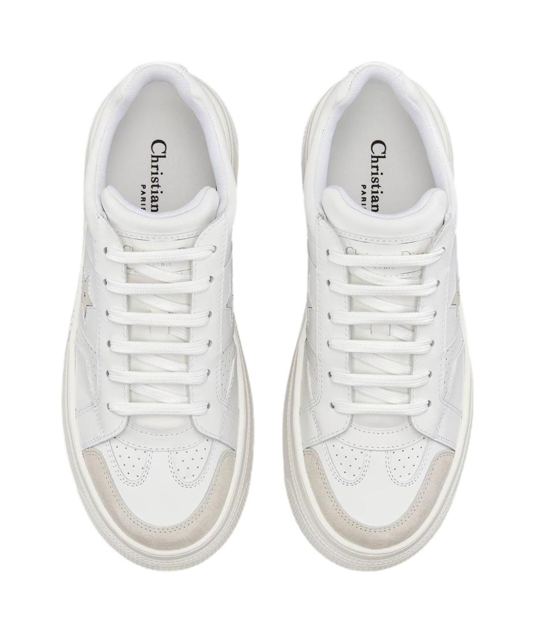 CHRISTIAN DIOR Белые кожаные кроссовки, фото 4