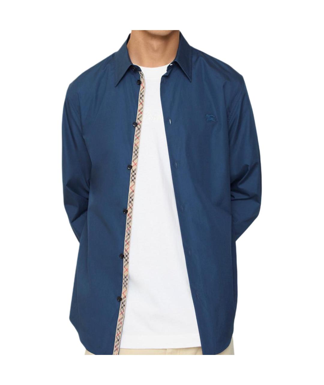 BURBERRY Синяя кэжуал рубашка, фото 2
