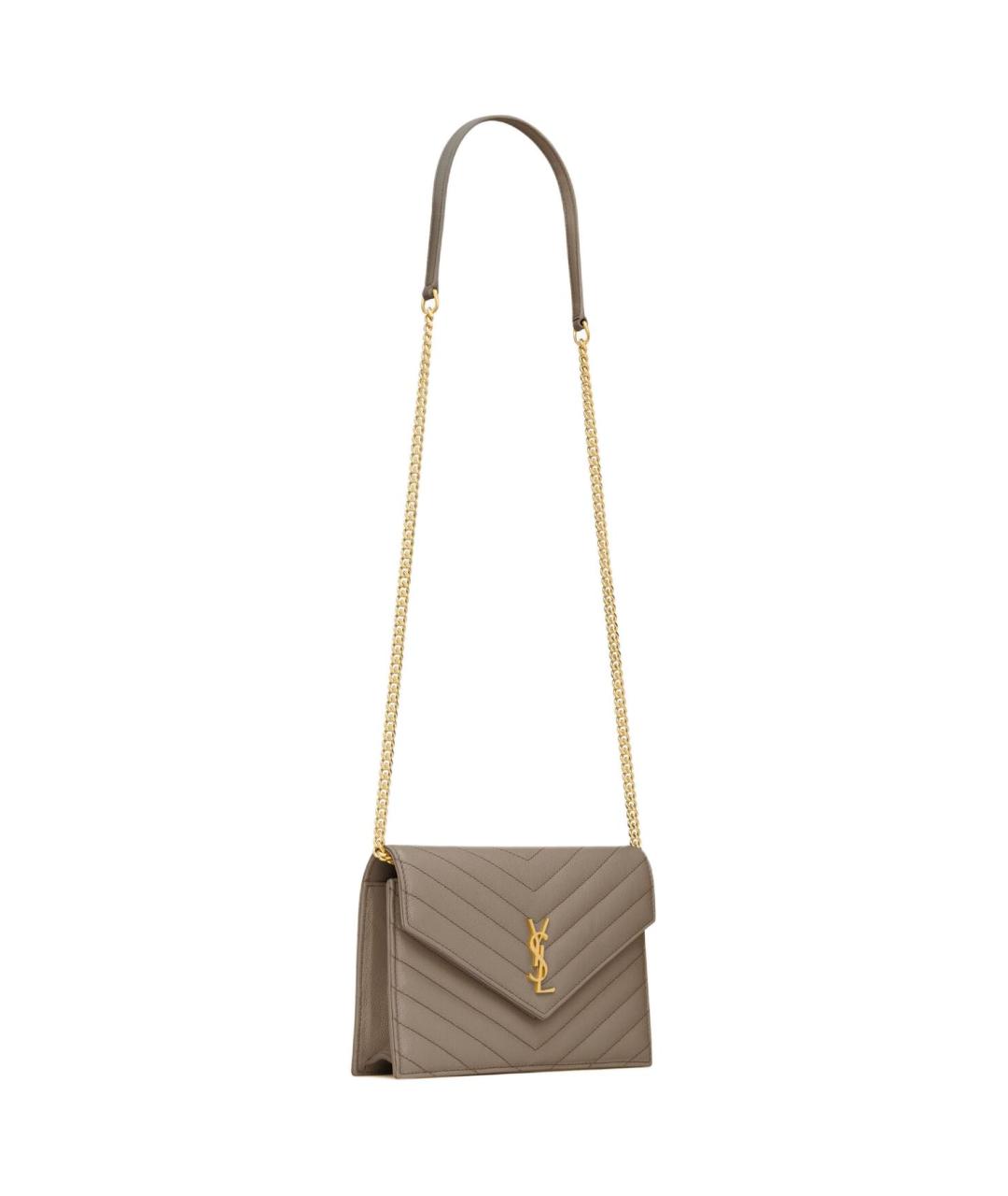 SAINT LAURENT Кожаная сумка через плечо, фото 2