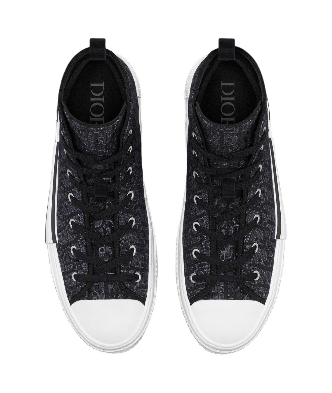 CHRISTIAN DIOR Черные текстильные высокие кроссовки / кеды, фото 4