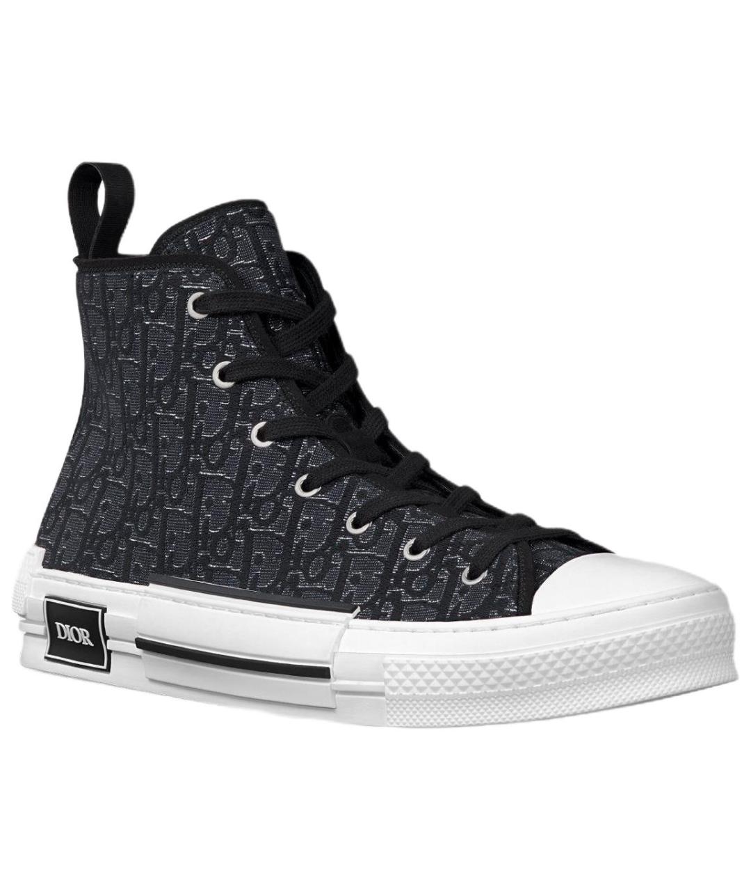 CHRISTIAN DIOR Черные текстильные высокие кроссовки / кеды, фото 3