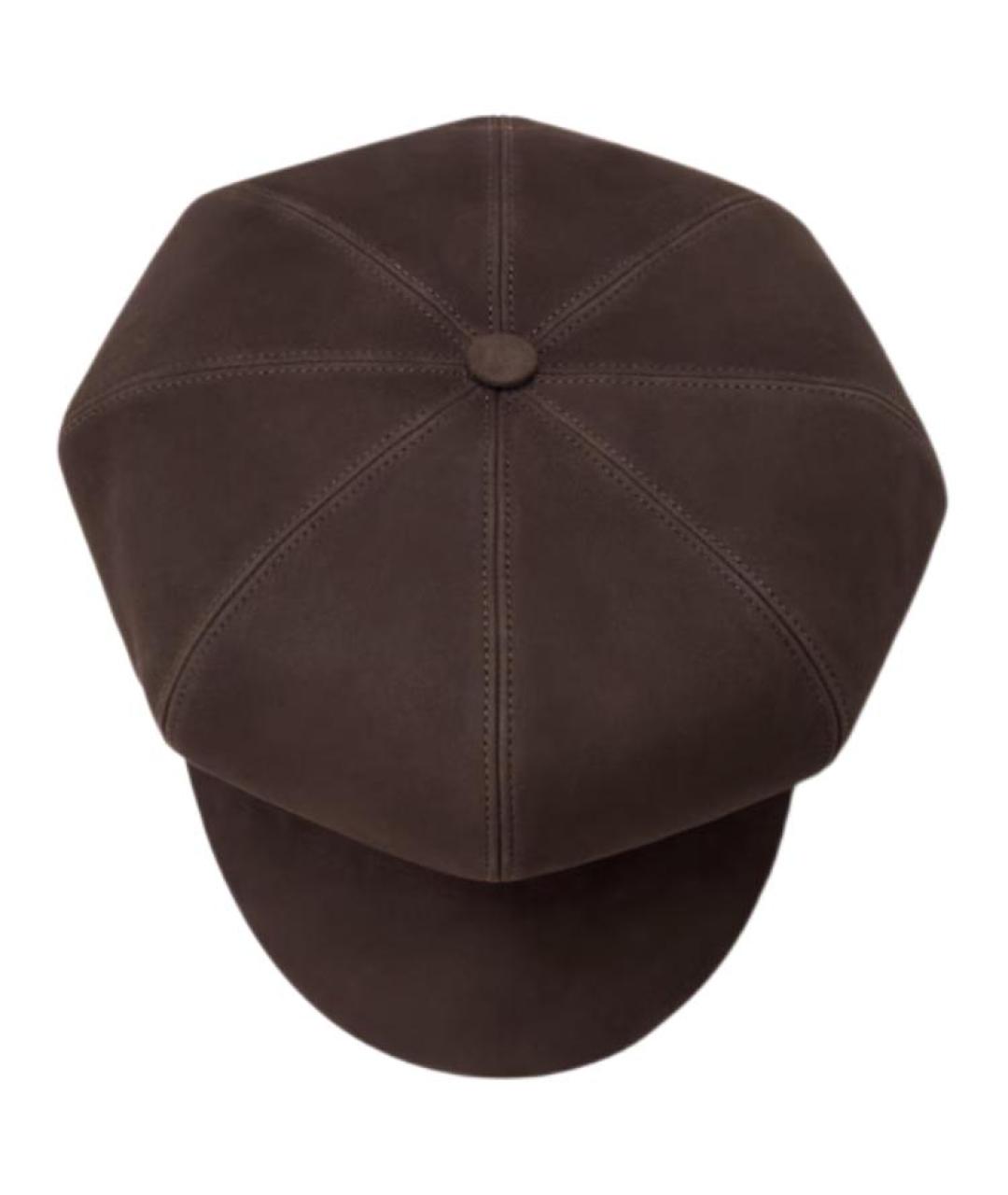 LOUIS VUITTON Коричневая кожаная шляпа, фото 4