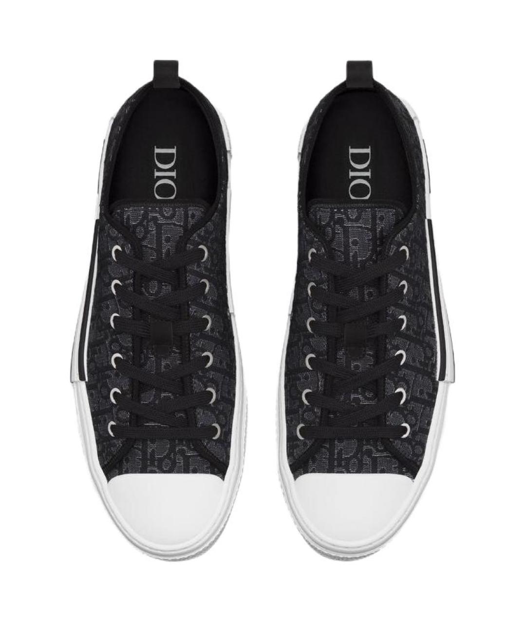 CHRISTIAN DIOR Черные текстильные низкие кроссовки / кеды, фото 4