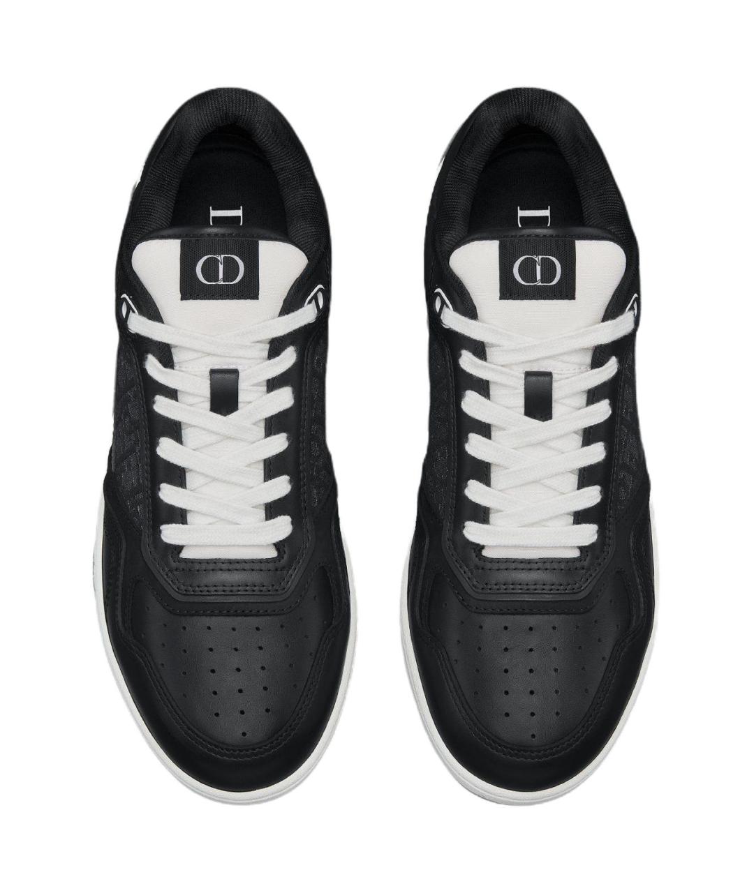 CHRISTIAN DIOR Черные кожаные низкие кроссовки / кеды, фото 4