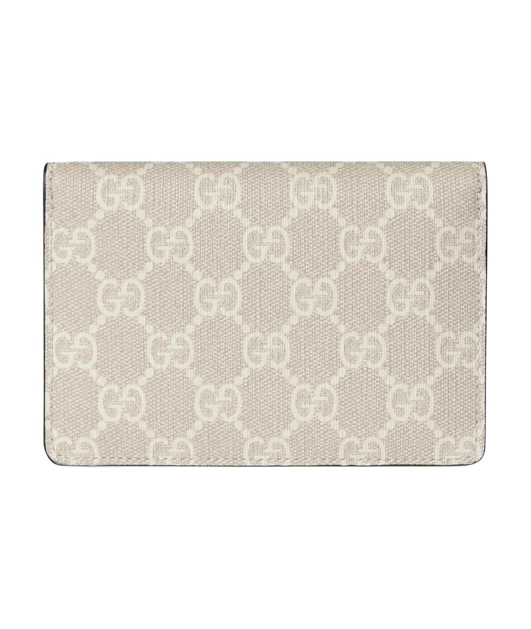 GUCCI Бежевый кожаный кошелек, фото 4