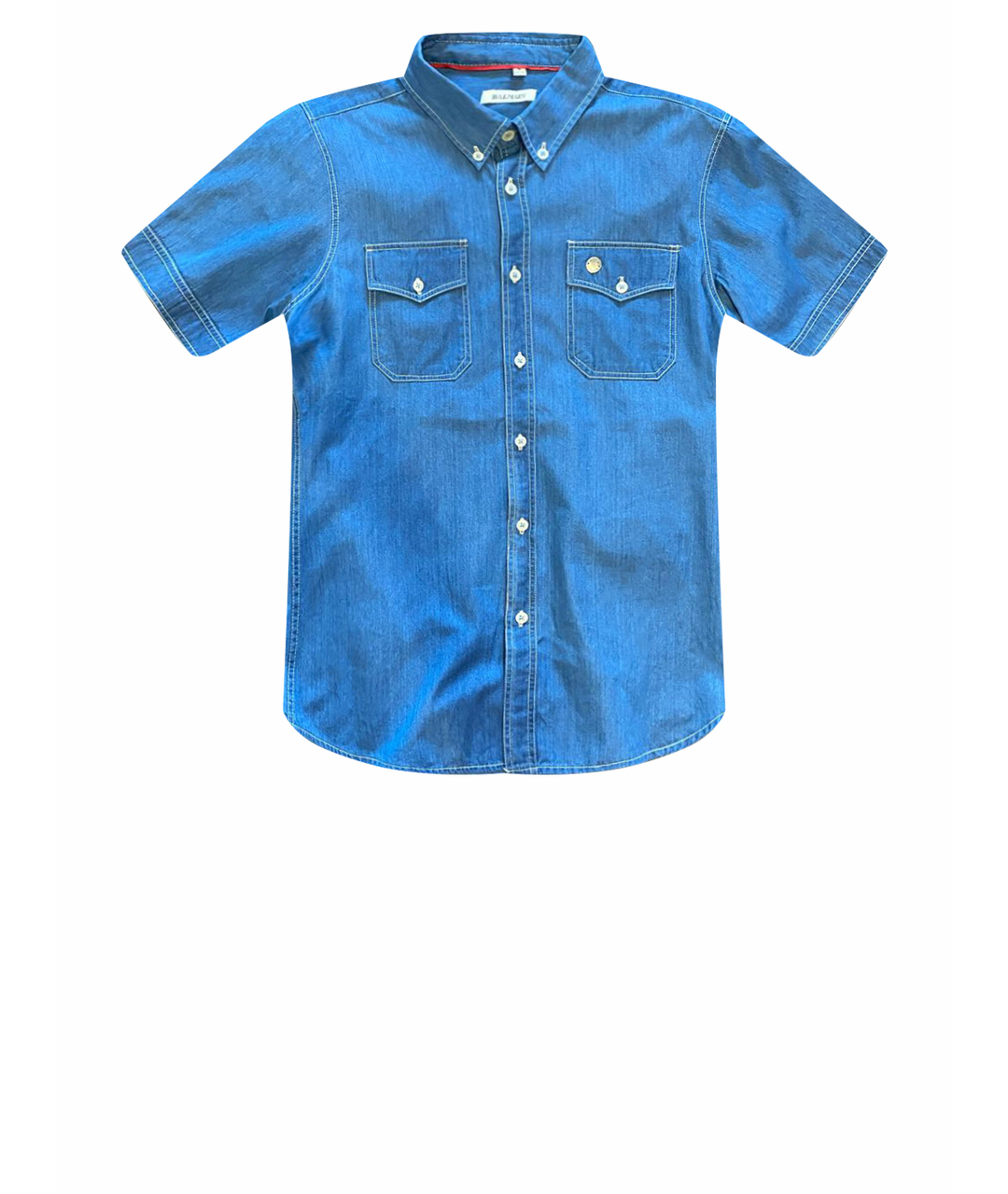 BALMAIN Синяя кэжуал рубашка, фото 1