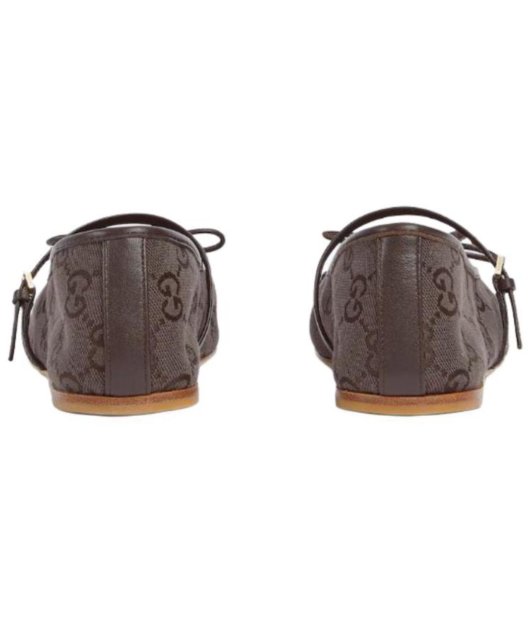 GUCCI Коричневые балетки, фото 5
