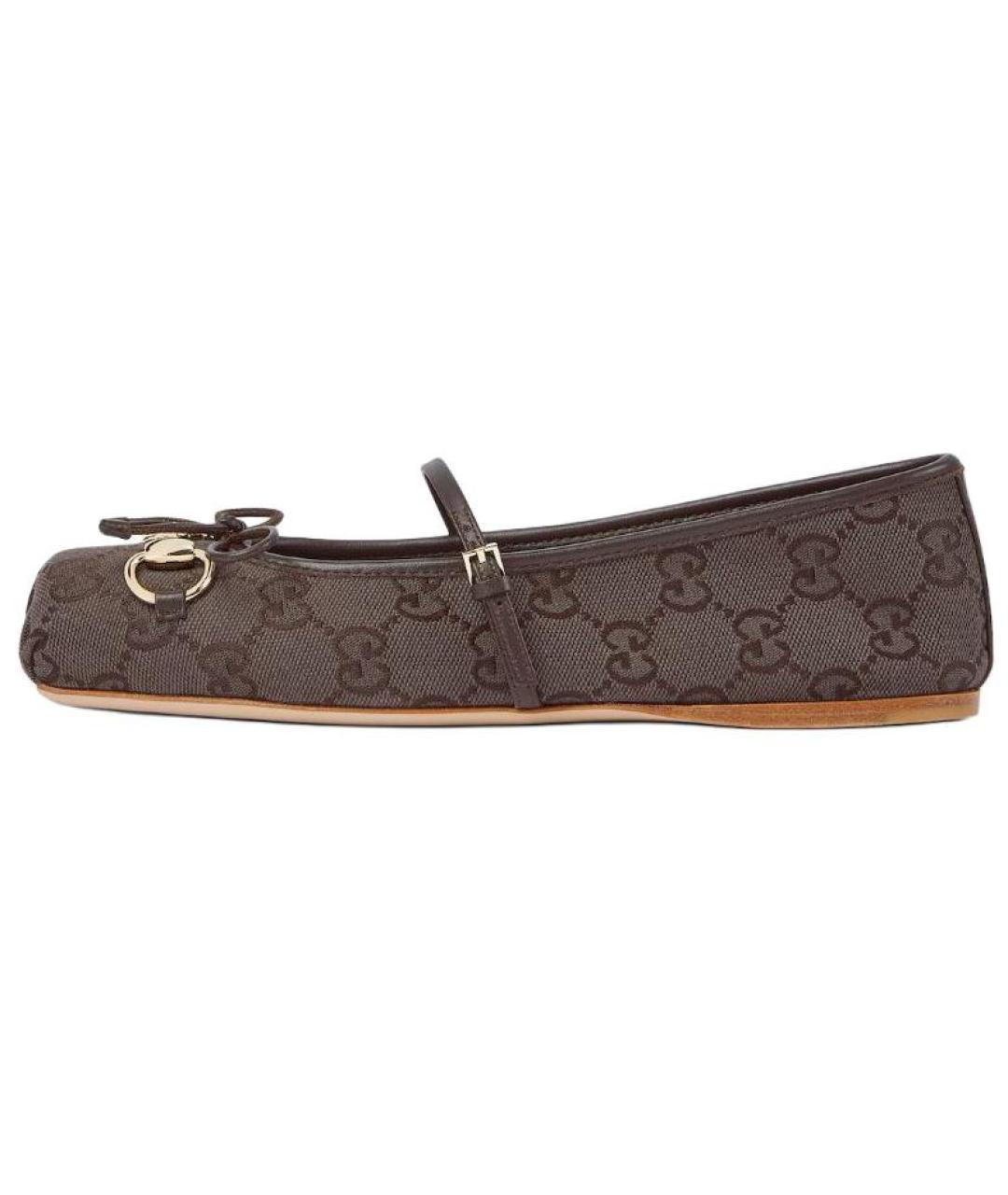 GUCCI Коричневые балетки, фото 2
