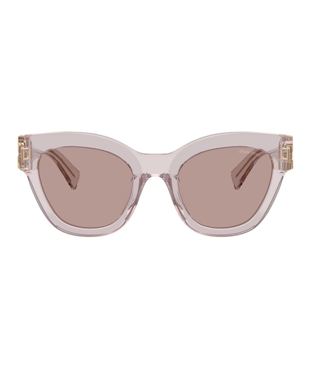 MIU MIU Розовые пластиковые солнцезащитные очки, фото 2