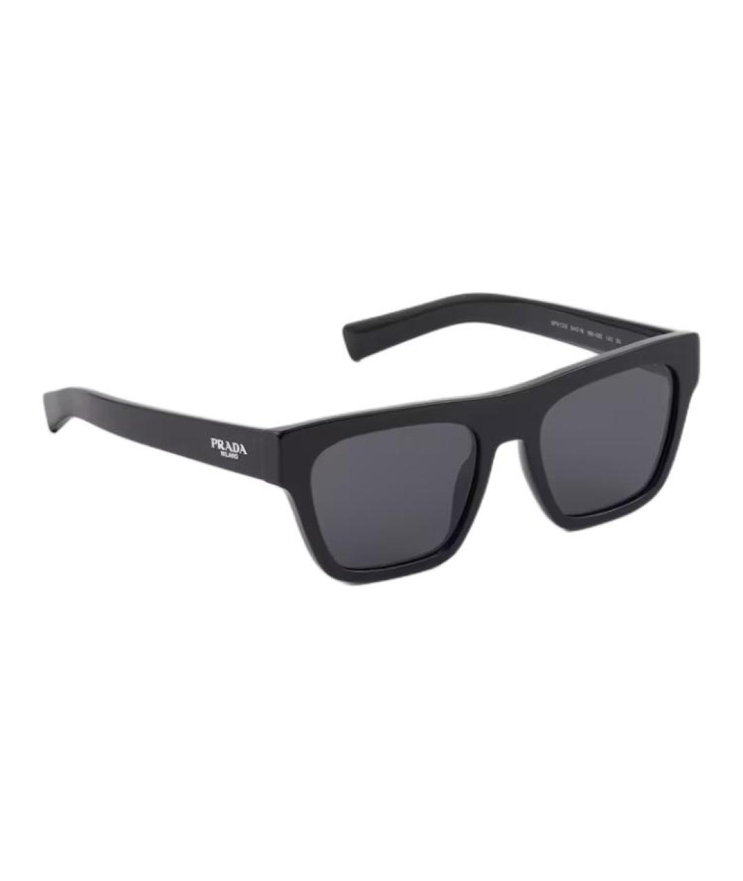 PRADA Черные пластиковые солнцезащитные очки, фото 2
