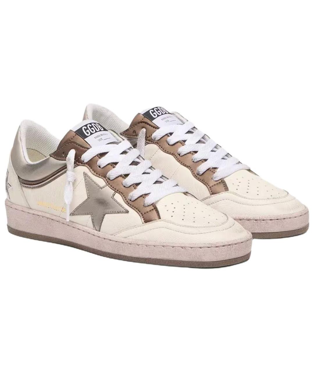 GOLDEN GOOSE DELUXE BRAND Белые кожаные кроссовки, фото 3