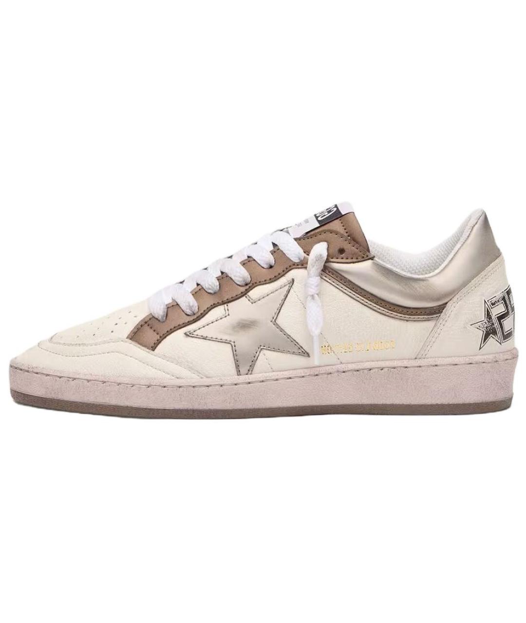 GOLDEN GOOSE DELUXE BRAND Белые кожаные кроссовки, фото 2