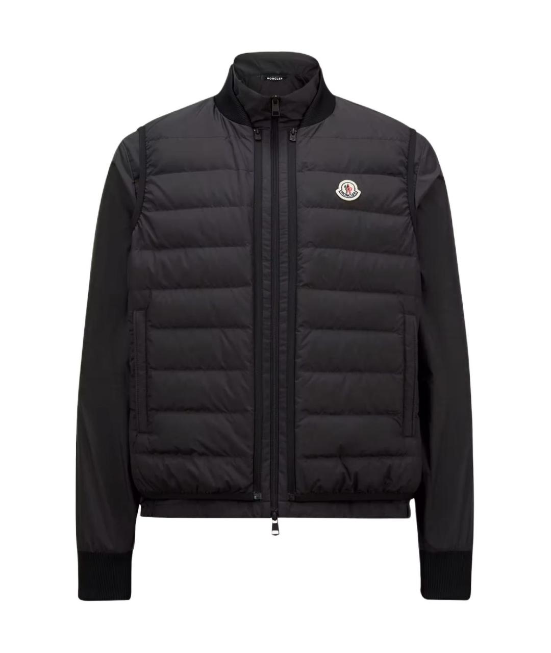 MONCLER Черный пуховик, фото 1