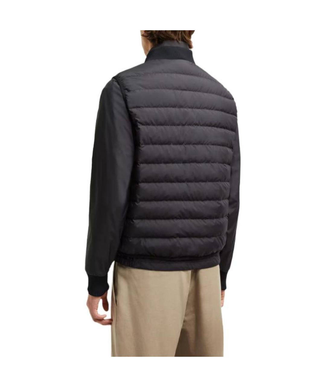 MONCLER Черный пуховик, фото 3