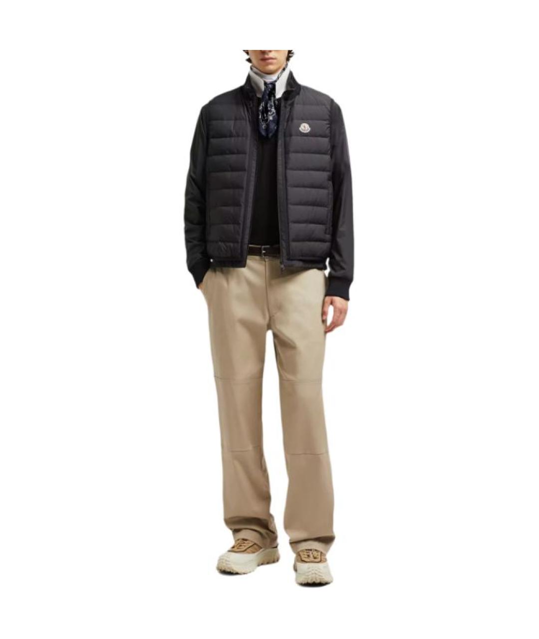 MONCLER Черный пуховик, фото 5