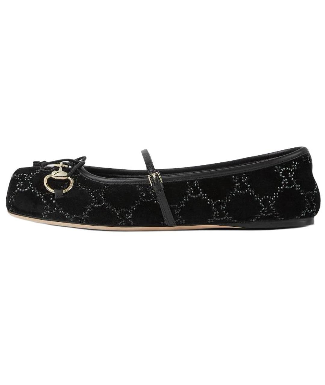 GUCCI Черные балетки, фото 2