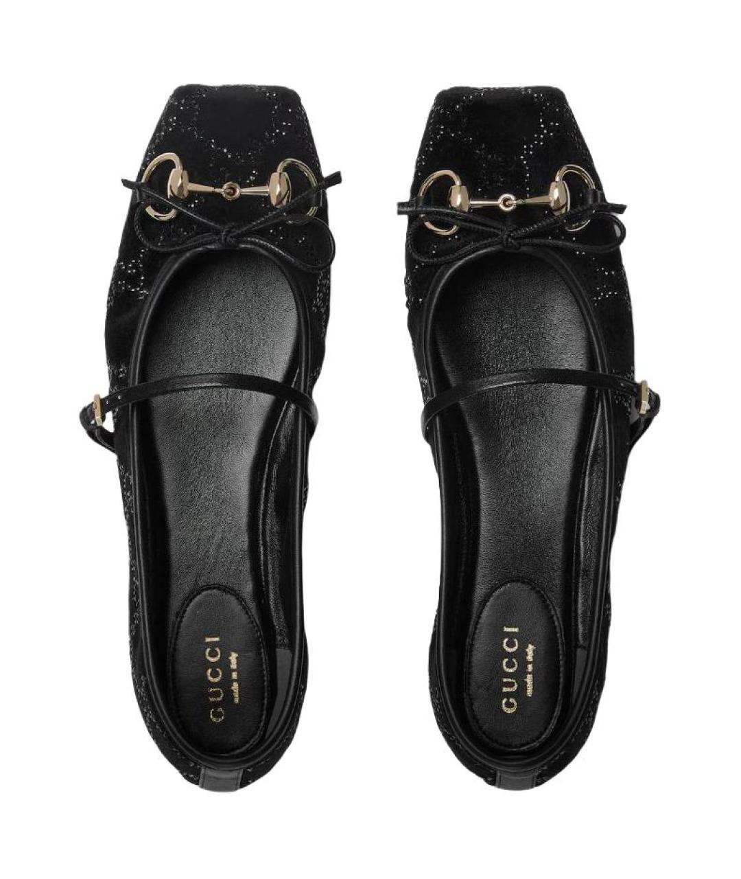 GUCCI Черные балетки, фото 4