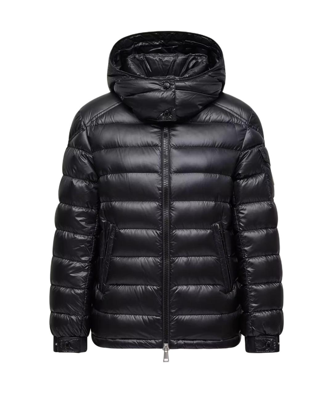 MONCLER Черный пуховик, фото 1