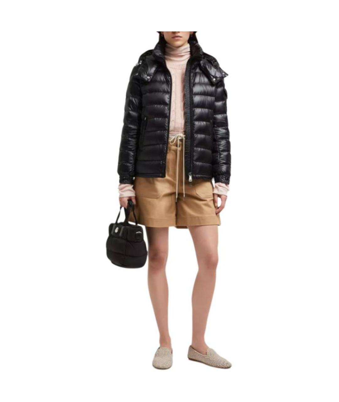 MONCLER Черный пуховик, фото 2