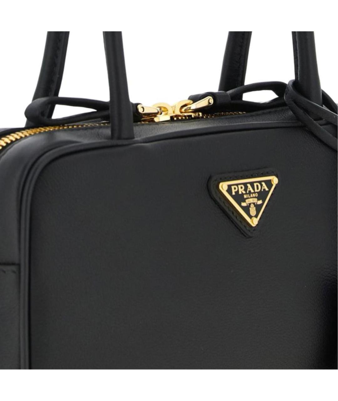 PRADA Черная кожаная сумка через плечо, фото 4