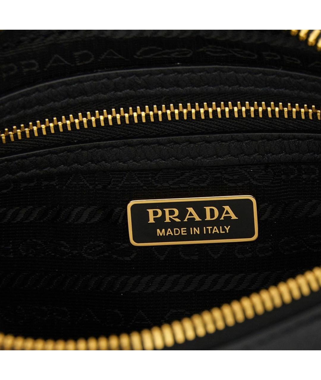 PRADA Черная кожаная сумка через плечо, фото 5