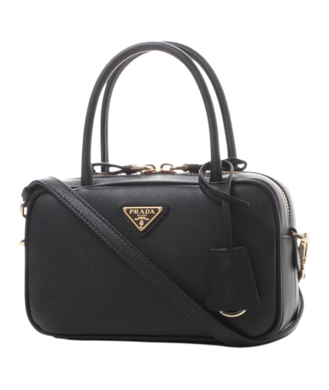 PRADA Черная кожаная сумка через плечо, фото 2