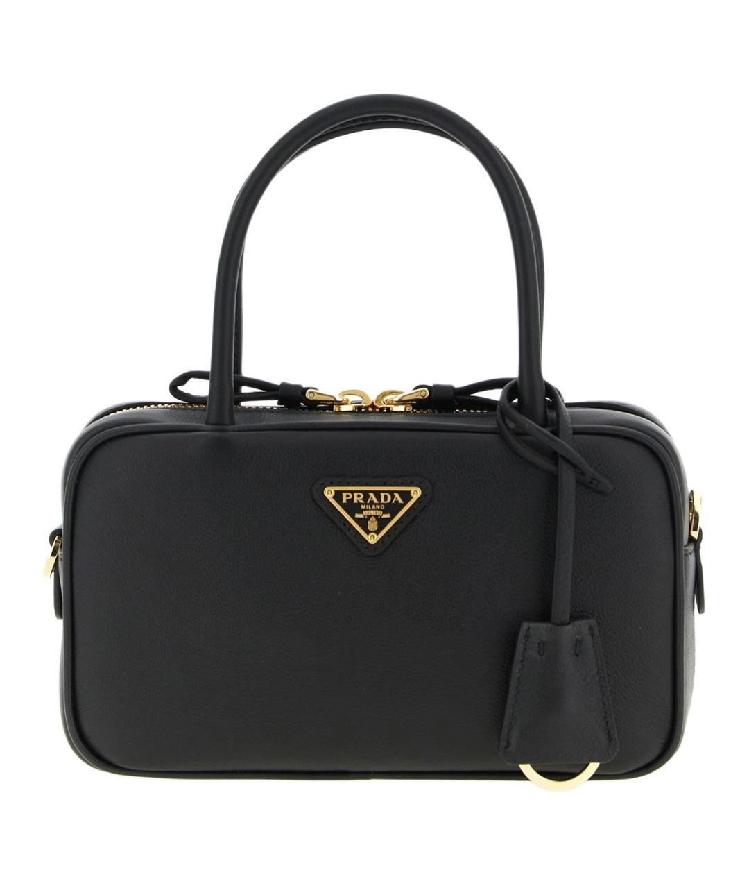 PRADA Черная кожаная сумка через плечо, фото 1