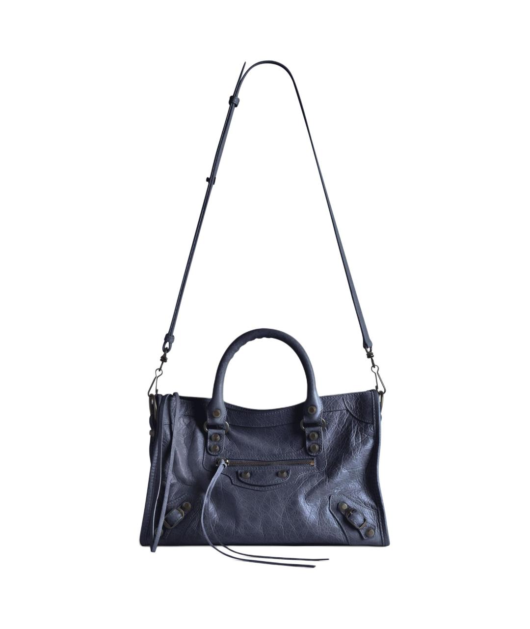 BALENCIAGA Синяя кожаная сумка через плечо, фото 2