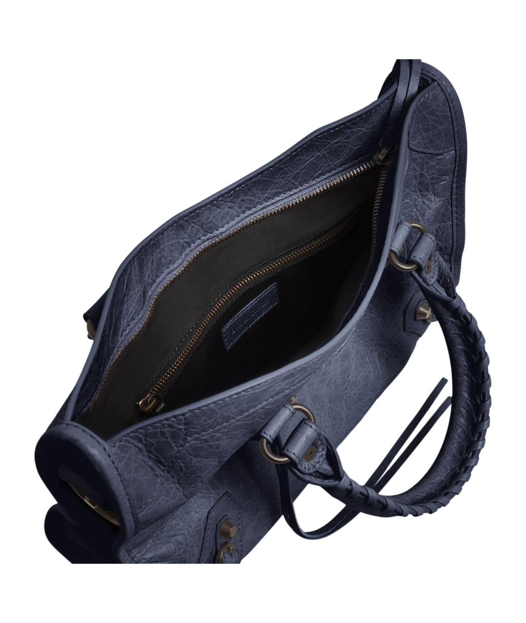 BALENCIAGA Синяя кожаная сумка через плечо, фото 5