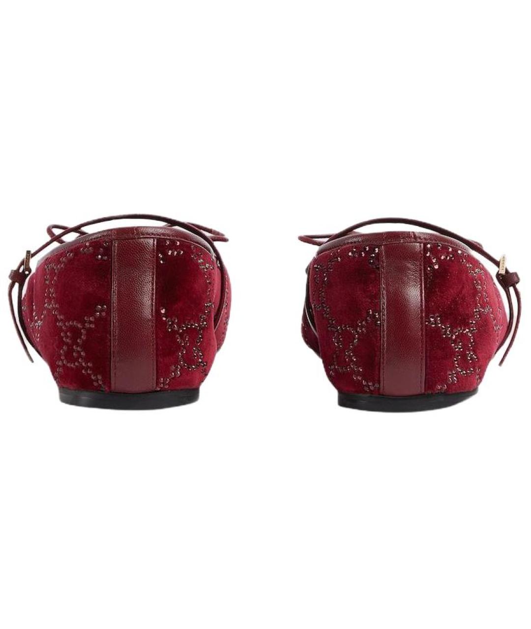 GUCCI Красные балетки, фото 4