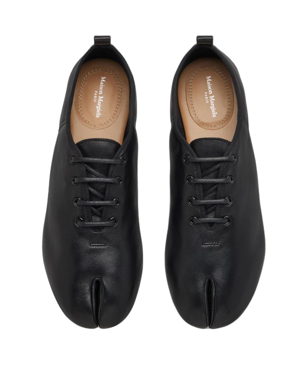 MAISON MARGIELA Черные кожаные брогги и оксфорды, фото 4