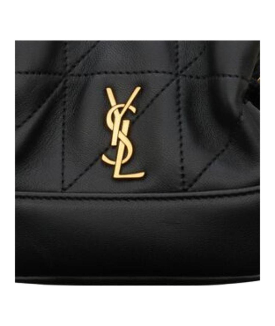 SAINT LAURENT Черная кожаная поясная сумка, фото 2