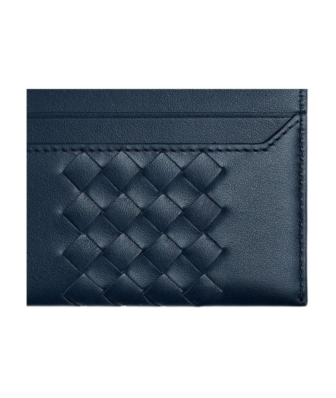 BOTTEGA VENETA Синий кожаный кардхолдер, фото 4