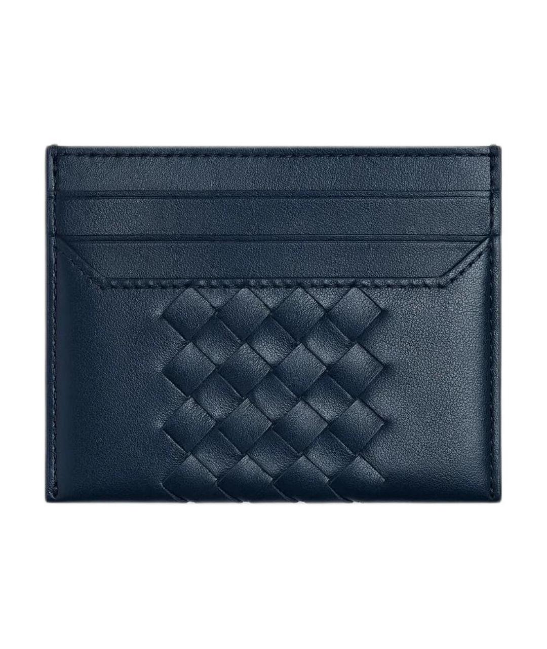 BOTTEGA VENETA Синий кожаный кардхолдер, фото 1