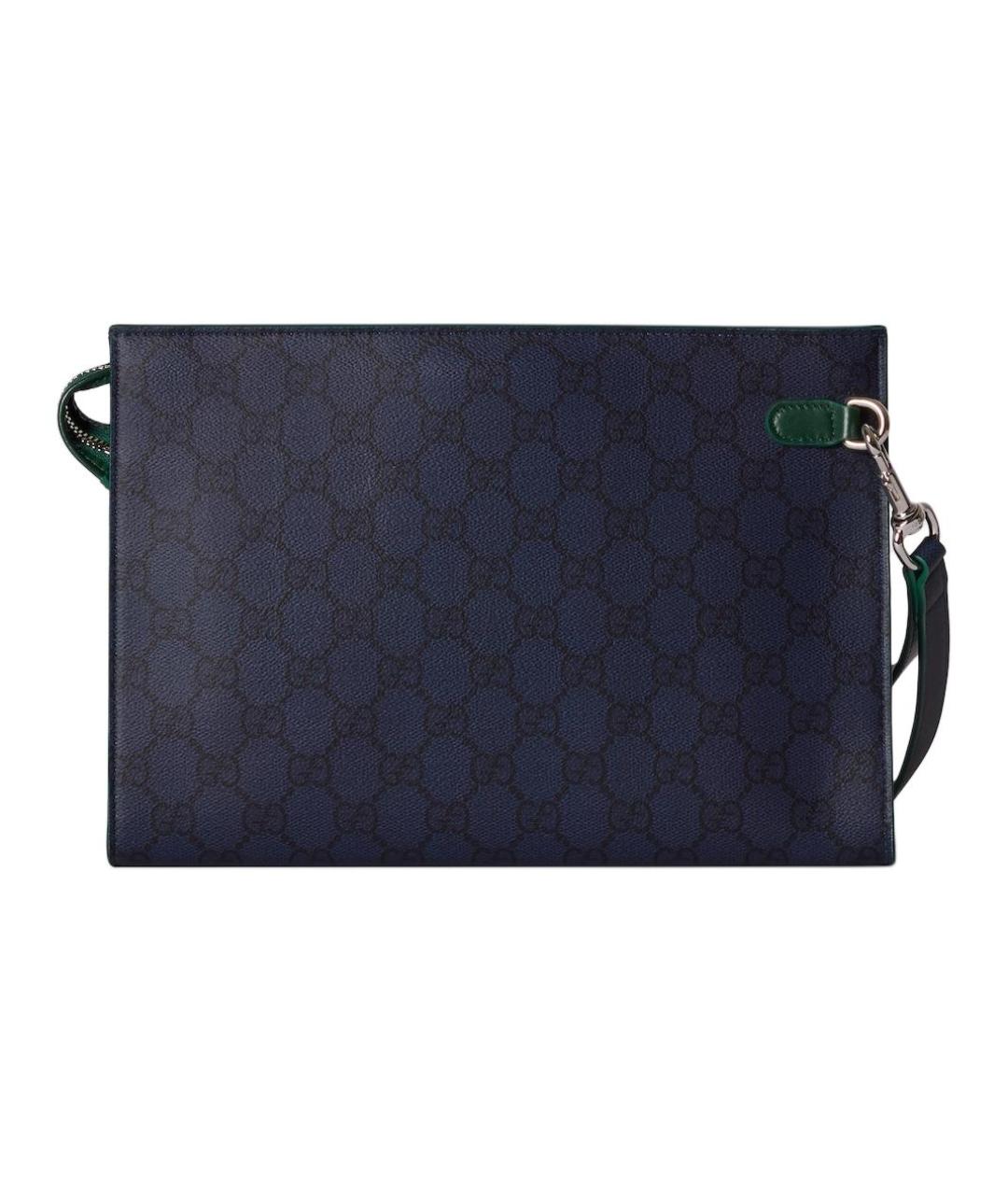 GUCCI Синяя кожаная папка для документов, фото 3