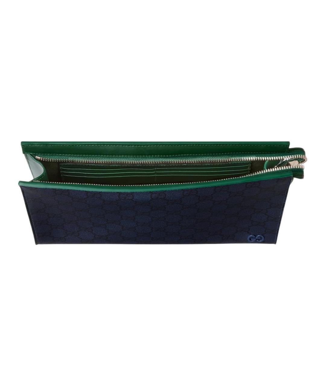 GUCCI Синяя кожаная папка для документов, фото 4