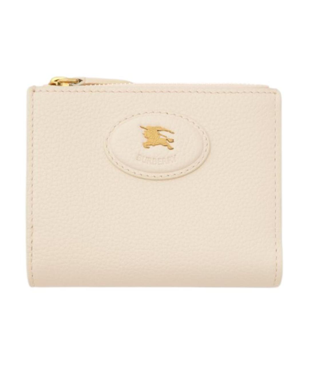 BURBERRY Бежевый кожаный кошелек, фото 1