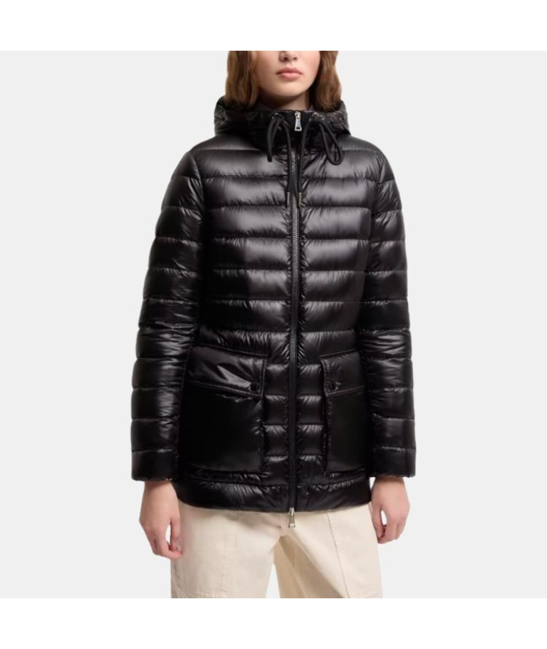 MONCLER Черная полиамидовая куртка, фото 2