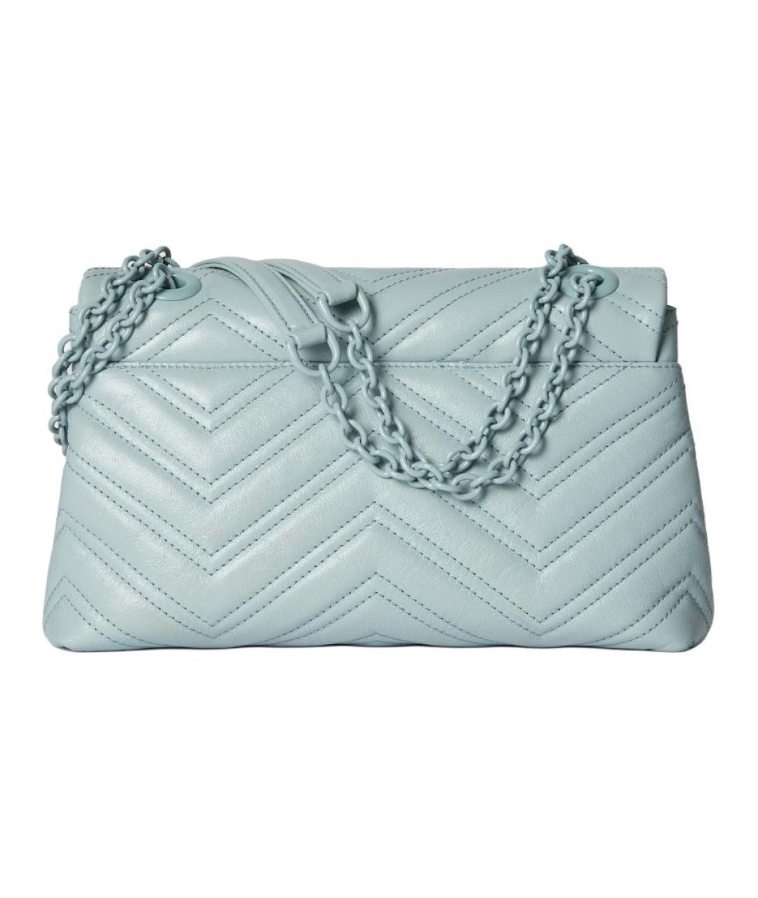 GUCCI Голубая кожаная сумка через плечо, фото 3