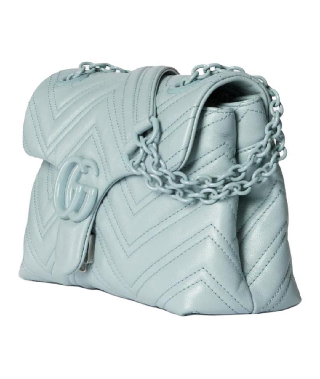 GUCCI Голубая кожаная сумка через плечо, фото 2