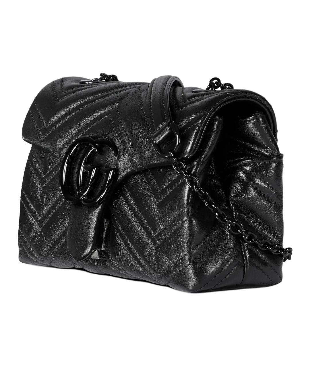 GUCCI Черная кожаная сумка через плечо, фото 2