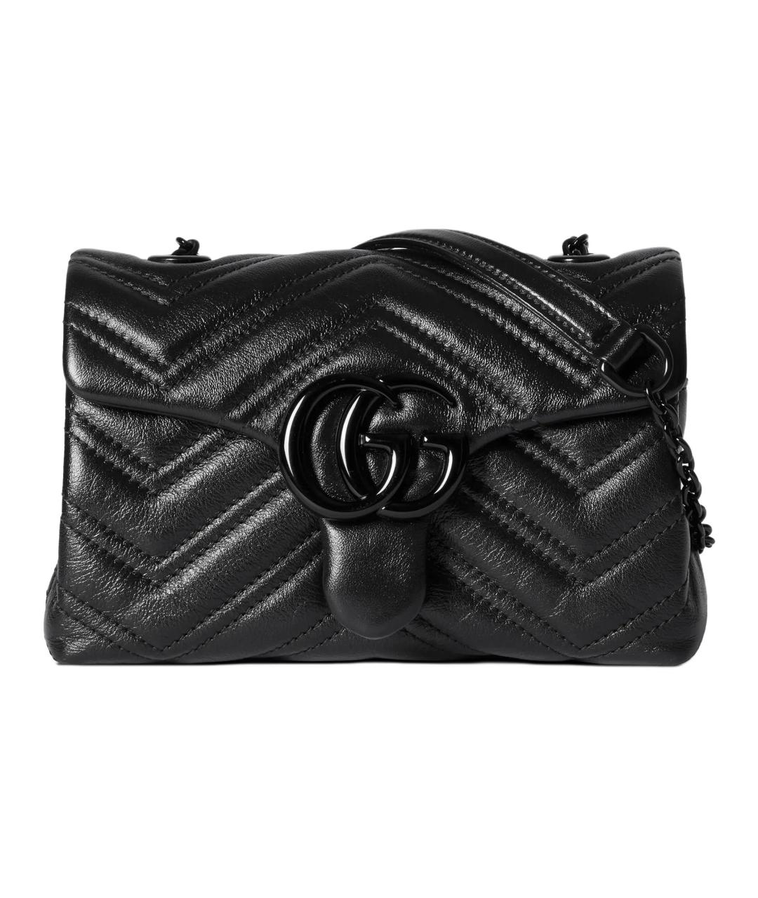 GUCCI Черная кожаная сумка через плечо, фото 1