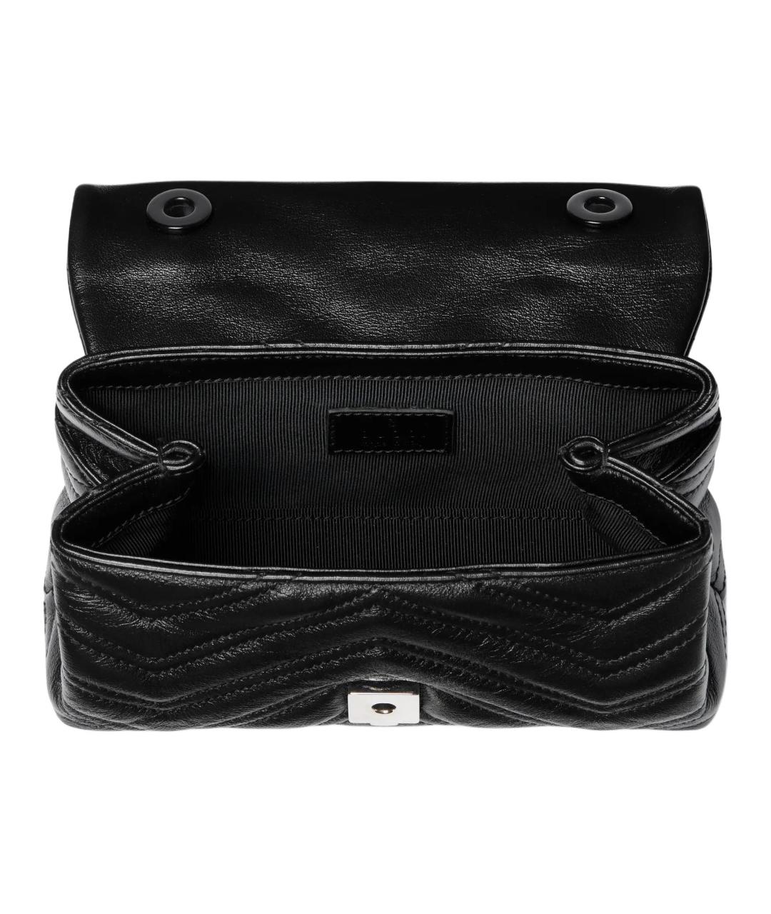 GUCCI Черная кожаная сумка через плечо, фото 4