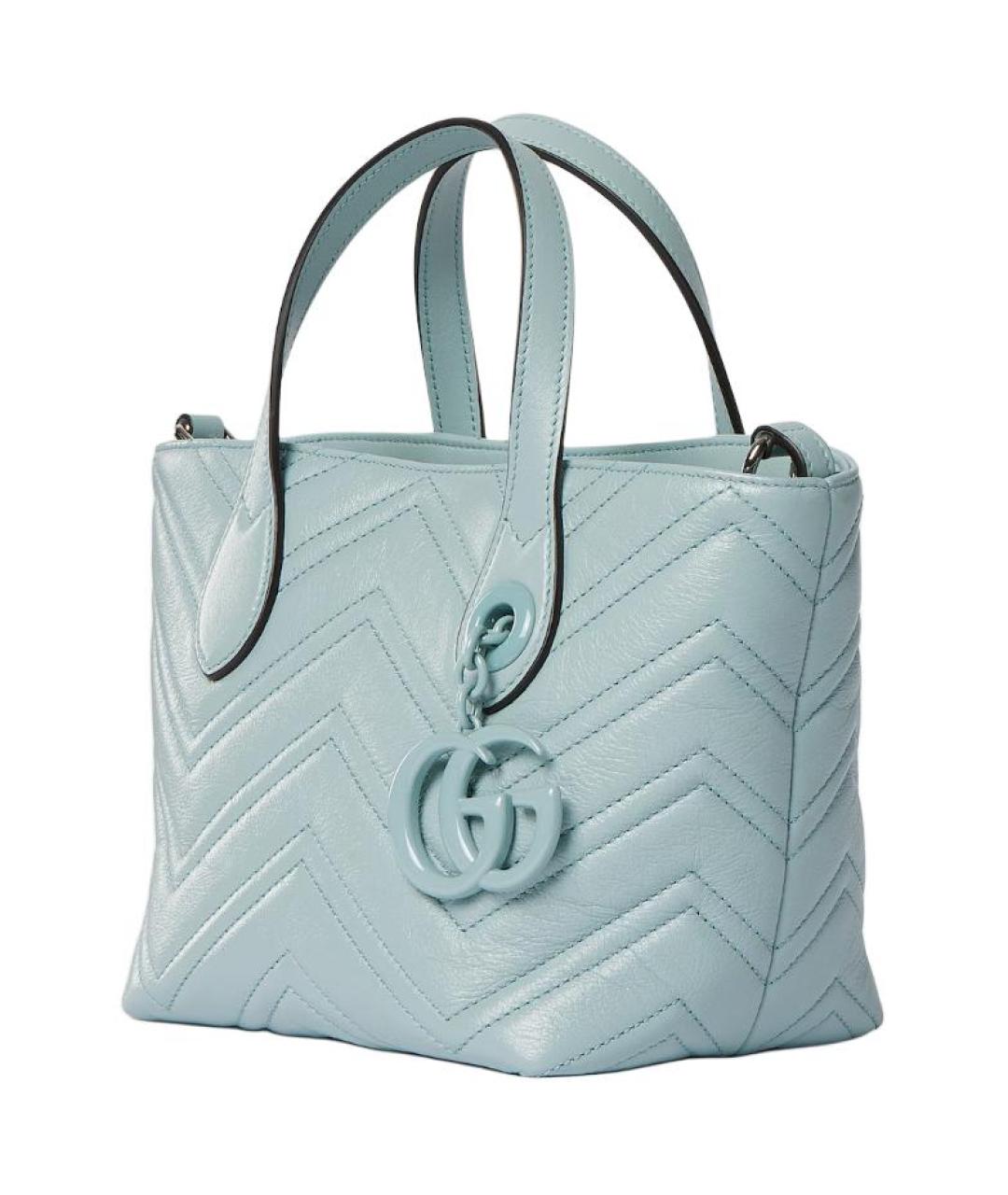 GUCCI Голубая кожаная сумка через плечо, фото 2