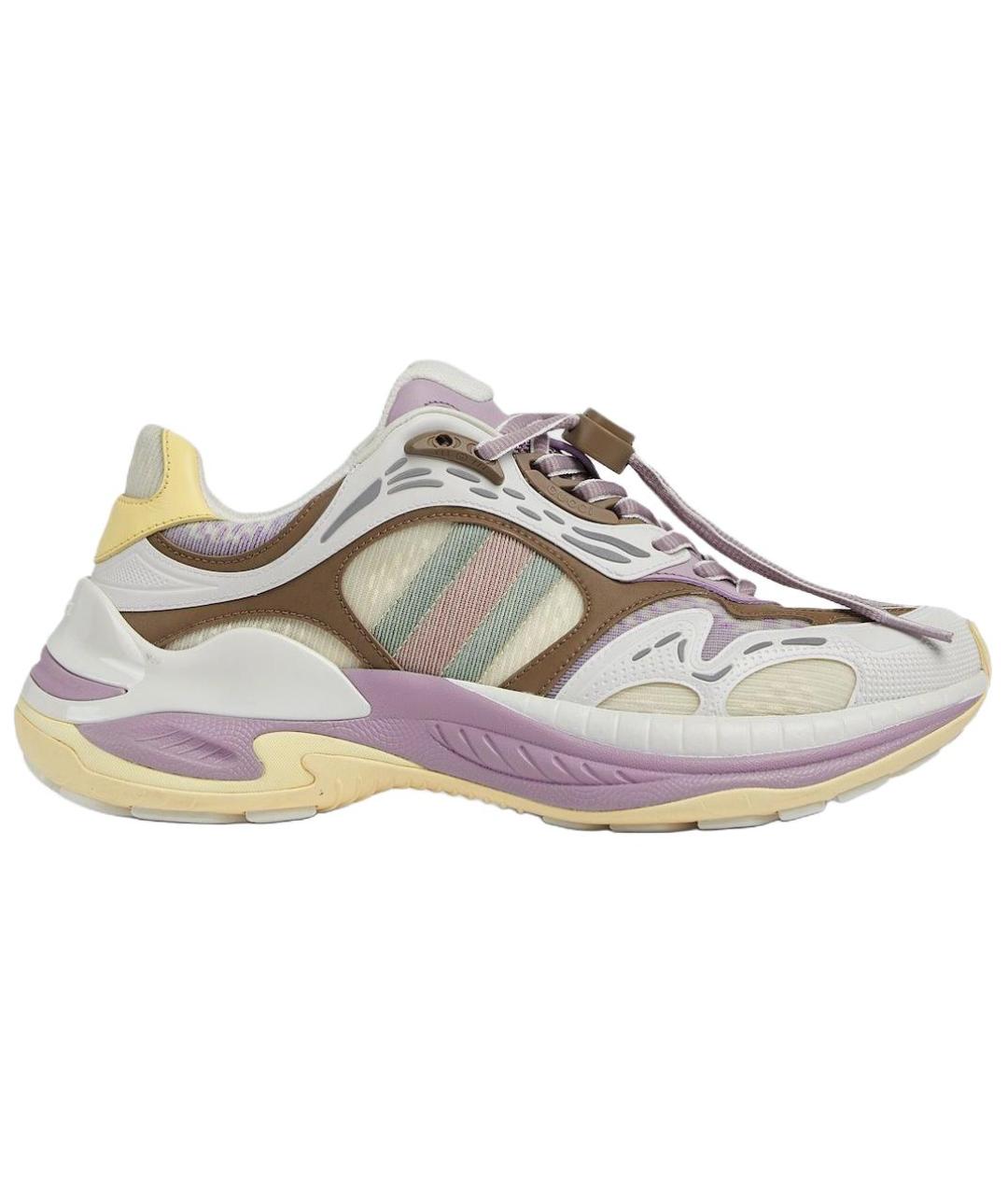 GUCCI Белые кожаные кроссовки, фото 1