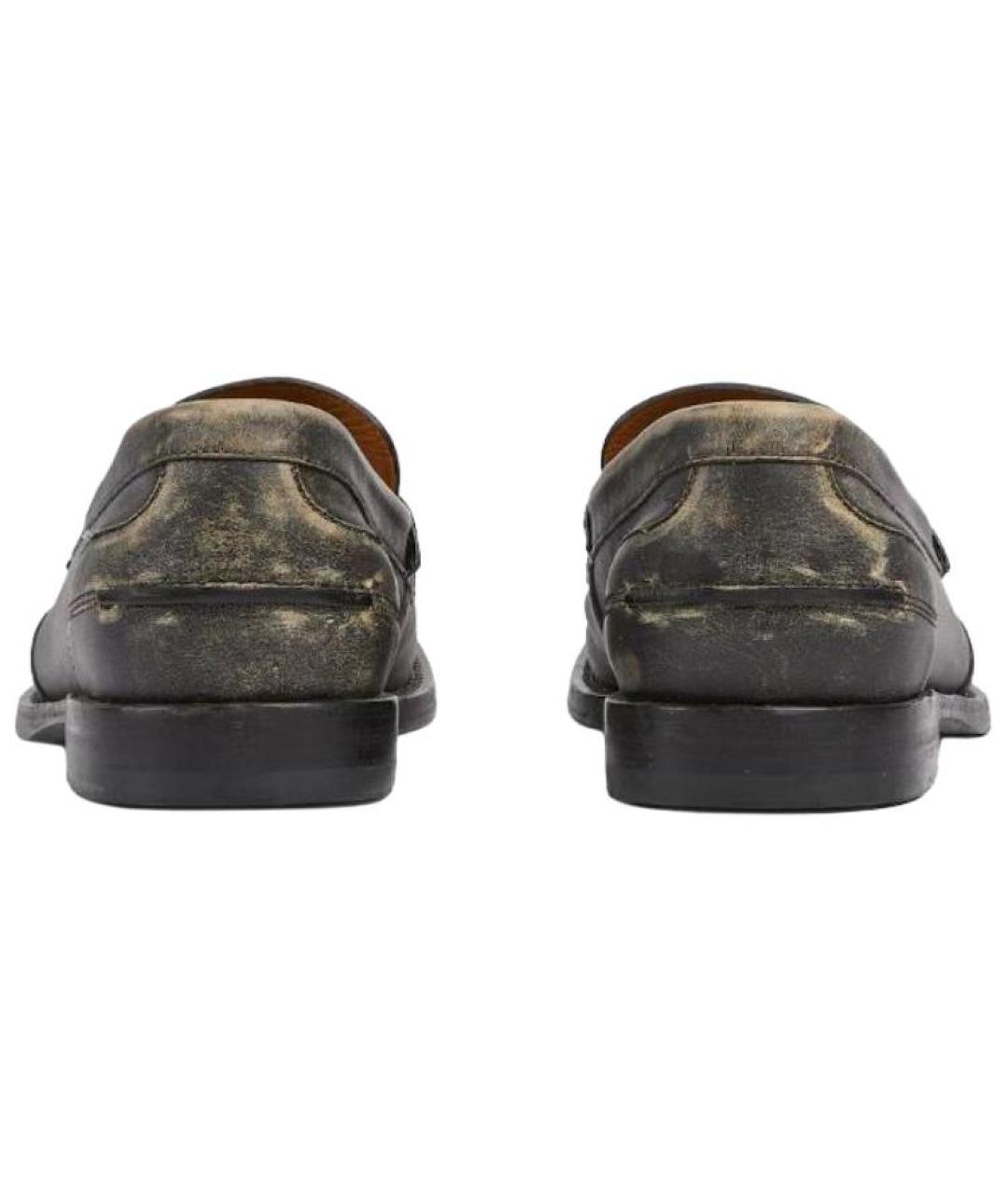 GUCCI Коричневые кожаные лоферы, фото 5